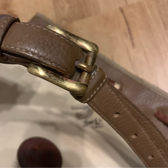 Vtg Dooney & Bourke Cream Bucket Leather‎ Bag - Picture 5 of 7